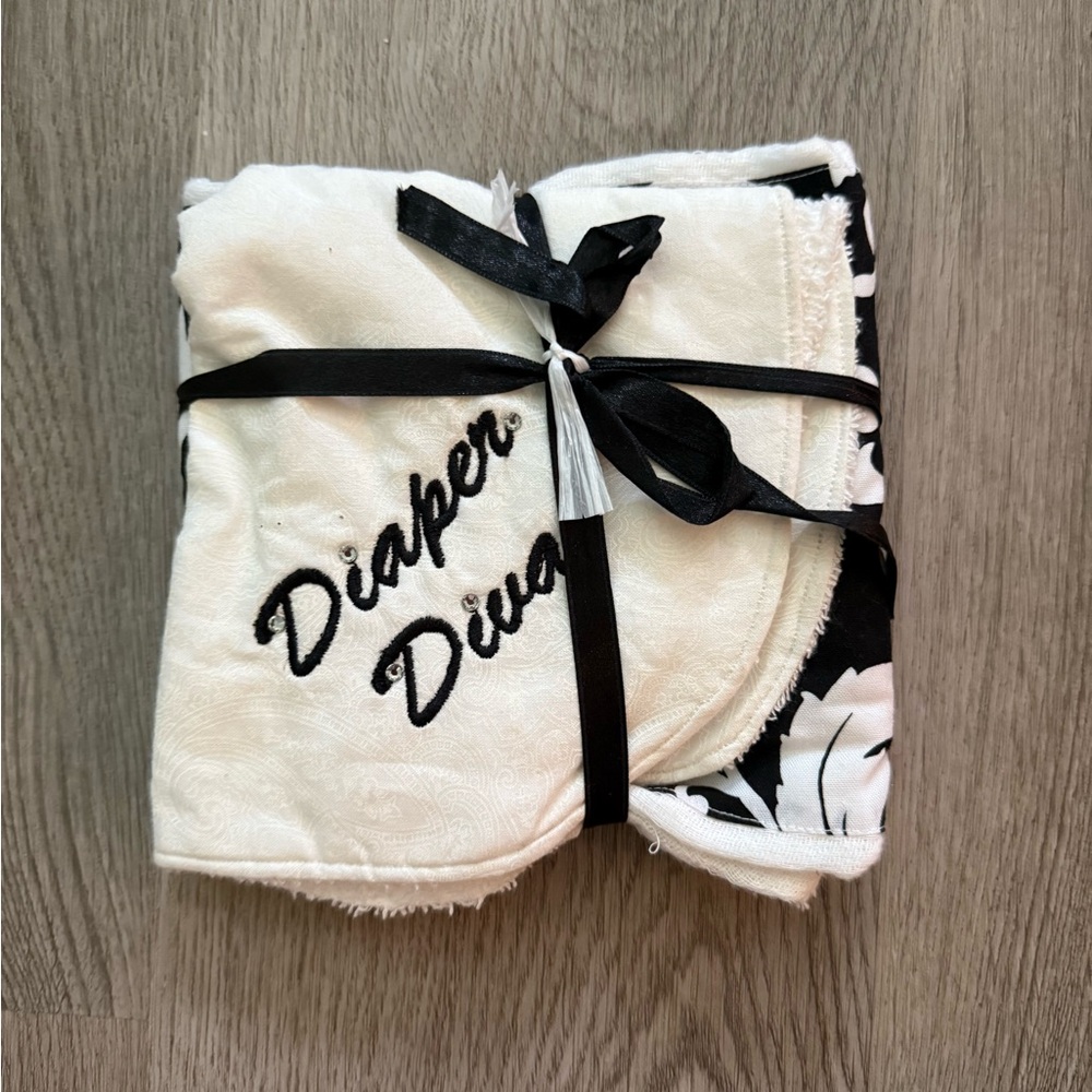 Black and White Diaper Diva Blanket